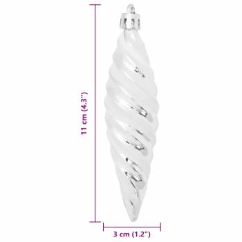 Weihnachtsbaumdekoration 40 pcs Silber