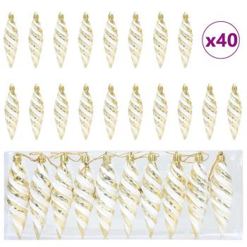 Weihnachtsbaumdekoration 40 pcs Gold