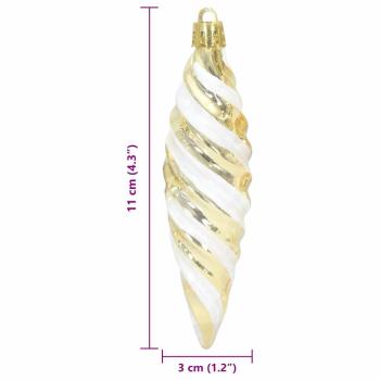 Weihnachtsbaumdekoration 40 pcs Gold