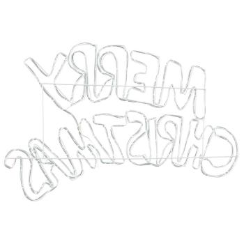 Weihnachtsschild mit 240 LEDs Mehrfarbig 100 x 50 cm PVC