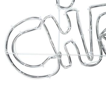 Weihnachtsschild mit 240 LEDs Mehrfarbig 100 x 50 cm PVC