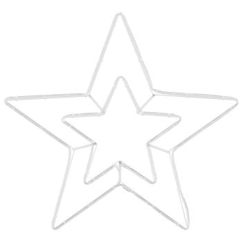 Weihnachtsstern Kalter Weiß 51.5 x 50 x 0.65 cm Eisen