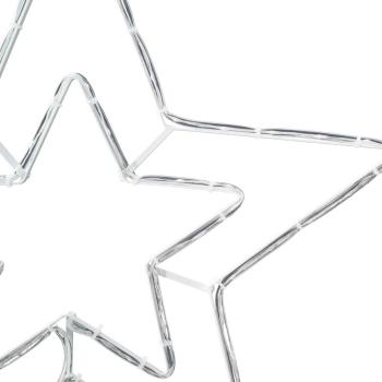 Weihnachtsstern Kalter Weiß 51.5 x 50 x 0.65 cm Eisen