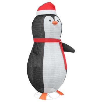 Schnee-Pinguin Figur Warmweiß 78 x 88 x 180 cm Stoff