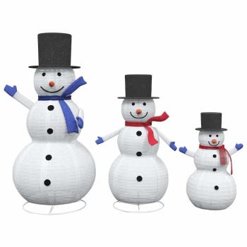Weihnachts Schneemann Familie 3 pcs Warmes Weiß
