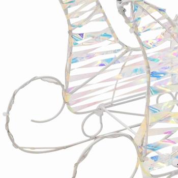 Rentier Zieh Schlitten Warmes Weiß 30 x 12 x 54,5 cm PET