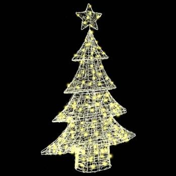 Weihnachtsbaum mit 100 LEDs Warmweiß 120 cm Acryl