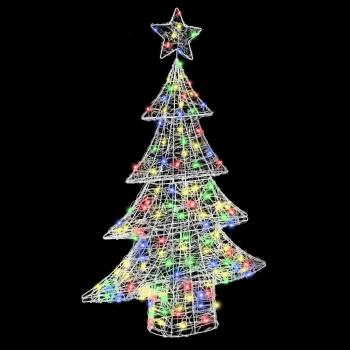 Weihnachtsbaum mit 100 LEDs Mehrfarbig 120 cm Acryl
