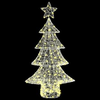 Weihnachtsbaum mit 160 LEDs Warmweiß 150 cm Acryl