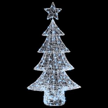 Weihnachtsbaum mit 160 LEDs Kaltweiß 150 cm Acryl