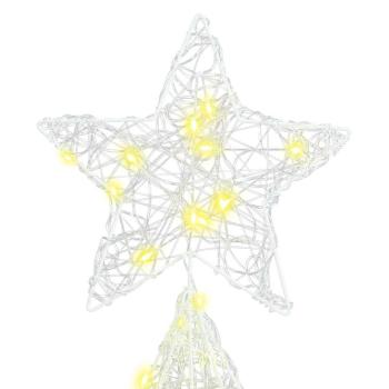 Weihnachtsbaum mit 240 LEDs Warmweiß 180 cm Acryl