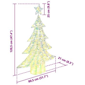 Weihnachtsbaum mit 120 LEDs Warmweiß 120 cm PET