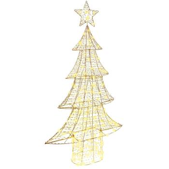 ARDEBO.de - Weihnachtsbaum mit 160 LEDs Warmweiß 150 cm PET