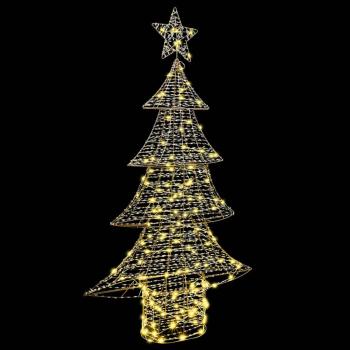 Weihnachtsbaum mit 160 LEDs Warmweiß 150 cm PET
