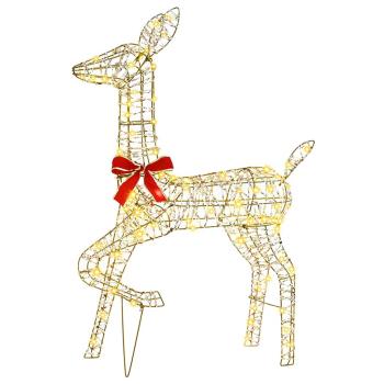 Rentiere Familie 3 pcs Warmweiß 128 cm PET