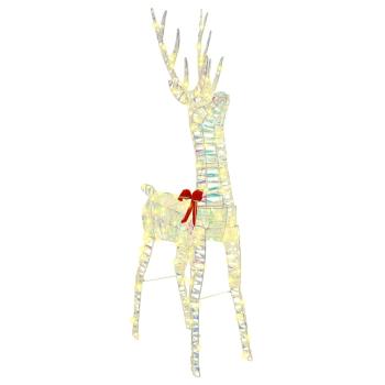 Rentier Zieh Schlitten Warmweiß 120 cm 55 cm PET