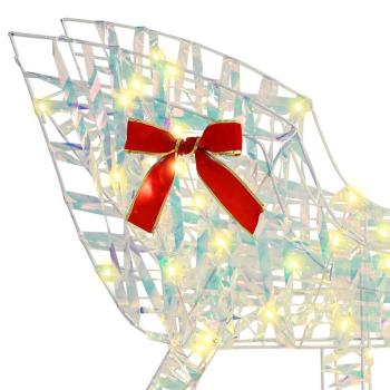 Rentier Zieh Schlitten Warmweiß 120 cm 55 cm PET