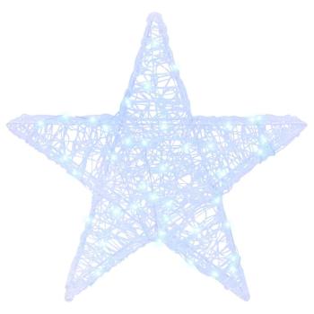 3D Stern mit 50 LEDs Kaltweiß 55 x 53,5 x 10 cm Acryl