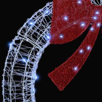 Kranz mit LED -Streifenleuchten Kaltweiß 75 cm Acryl