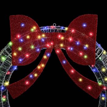 Kranz mit LED -Streifenleuchten Mehrfarbig 75 cm Acryl