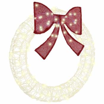 ARDEBO.de - Kranz mit LED -Streifenleuchten Warmweiß 90 cm Acryl