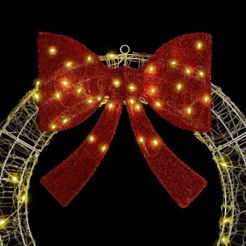 Kranz mit LED -Streifenleuchten Warmweiß 120 cm Acryl