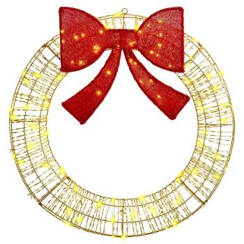 Kranz mit 80 LEDs Warmweiß 90 cm PET