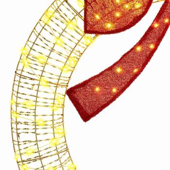 Kranz mit 150 LEDs Warmweiß 120 cm PET