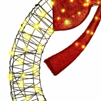 Kranz mit 150 LEDs Warmweiß 120 cm Rattan