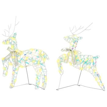 LED Rentiere mit 40 LEDs 2 pcs Warmes Weiß 64 x 42 x 15 cm PET