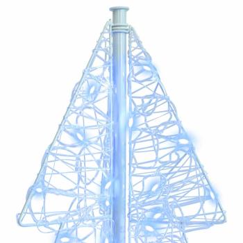 Weihnachtsbaum mit 100 LEDs Kalter Weiß 120 cm Acryl