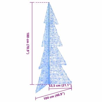 Weihnachtsbaum mit 240 LEDs Blau 180 cm Acryl