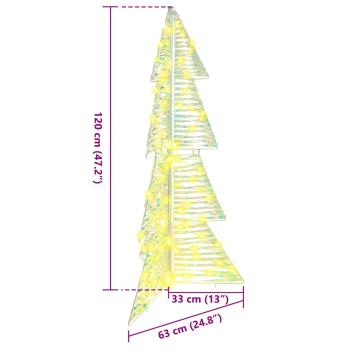 Weihnachtsbaum mit 100 LEDs Warmes Weiß 120 cm PET