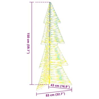 ARDEBO.de - Weihnachtsbaum mit 160 LEDs Warmes Weiß 150 cm PET
