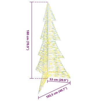 Weihnachtsbaum mit 240 LEDs Warmes Weiß 180 cm PET