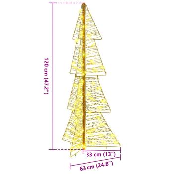 Weihnachtsbaum mit 100 LEDs Warmes Weiß 120 cm PET