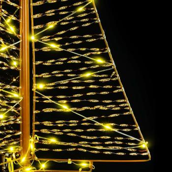 Weihnachtsbaum mit 160 LEDs Warmes Weiß 150 cm PET