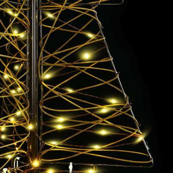 Weihnachtsbaum mit 160 LEDs Warmes Weiß 150 cm Rattan