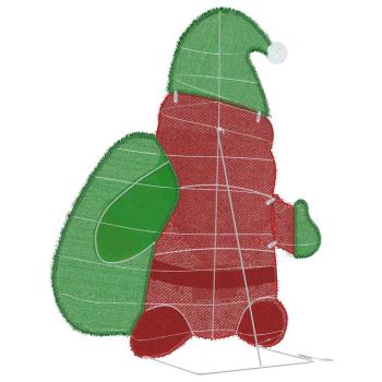 Beleuchteter Weihnachtsmann Warmes Weiß 62 x 70 cm