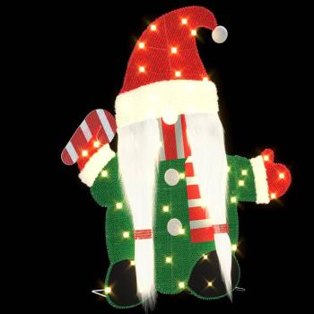 Leuchtender Gnom Warmes Weiß 100 x 80 cm Lametta-Stoff