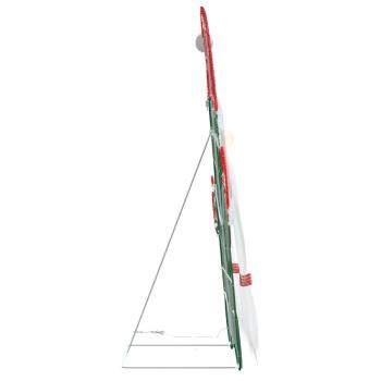 Leuchtender Gnom Warmes Weiß 100 x 80 cm Lametta-Stoff