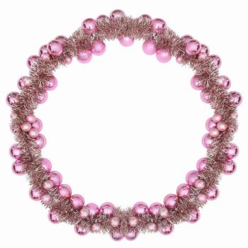 Weihnachtskugelgirlande Rosa 186 cm Polystyrol