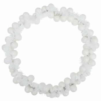 Weihnachtskugelgirlande Weiß 186 cm Polystyrol