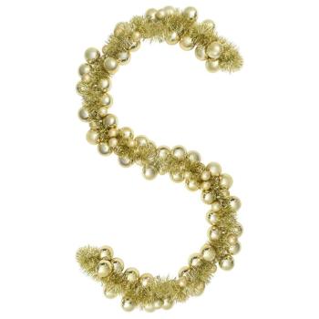 Weihnachtskugelgirlande Gold 186 cm Polystyrol