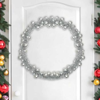 Weihnachtskugelgirlande Silber 186 cm Polystyrol