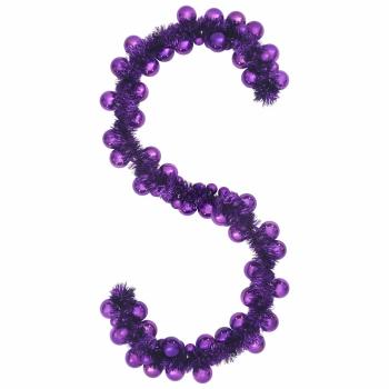 Weihnachtskugelgirlande Lila 186 cm Polystyrol