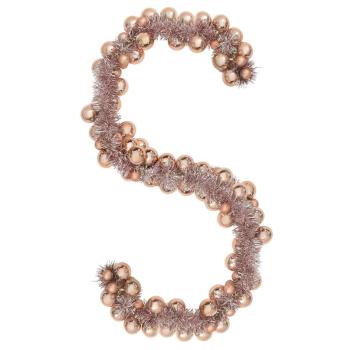 Weihnachtskugelgirlande Rose Gold 186 cm Polystyrol