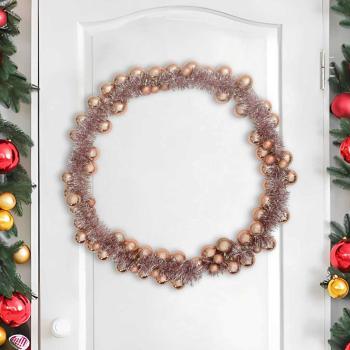 Weihnachtskugelgirlande Rose Gold 186 cm Polystyrol