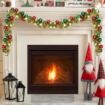 ARDEBO.de - Weihnachtskugelgirlande Mehrfarbig 186 cm Polystyrol