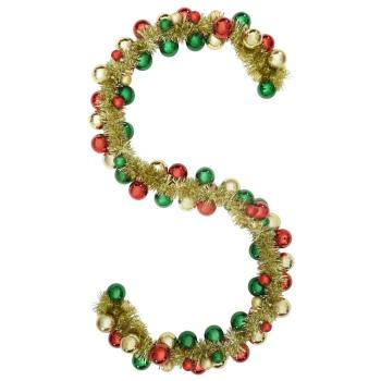 Weihnachtskugelgirlande Mehrfarbig 186 cm Polystyrol